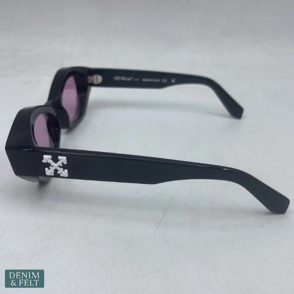 Off-White Hilo Cat-Eye Sunglasses Black‎ Pink Lens Acetate Made in Italy NEW main image 5